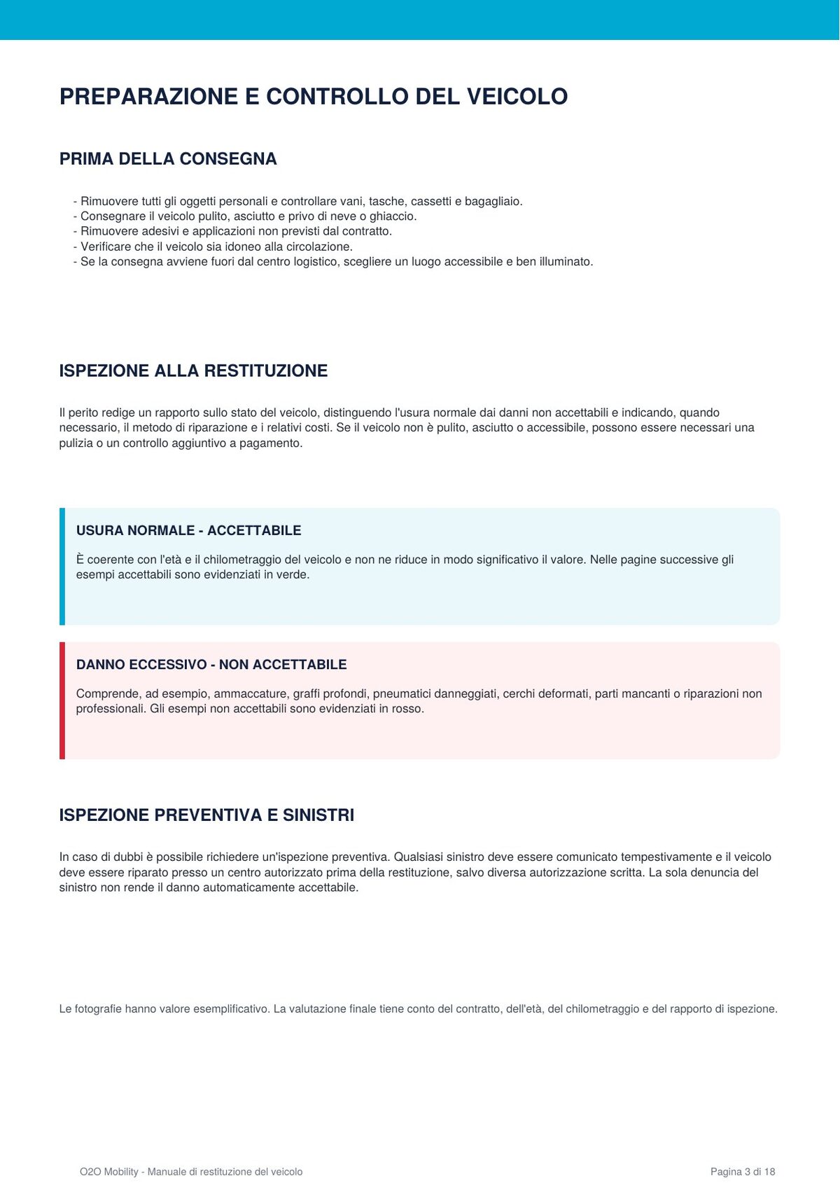 Manuale di restituzione del veicolo o2o Mobility – pagina 03