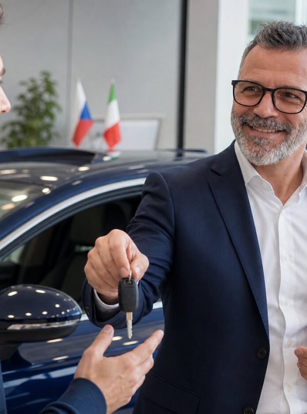 Consegna delle chiavi – noleggio auto con targa ceca, o2o Mobility